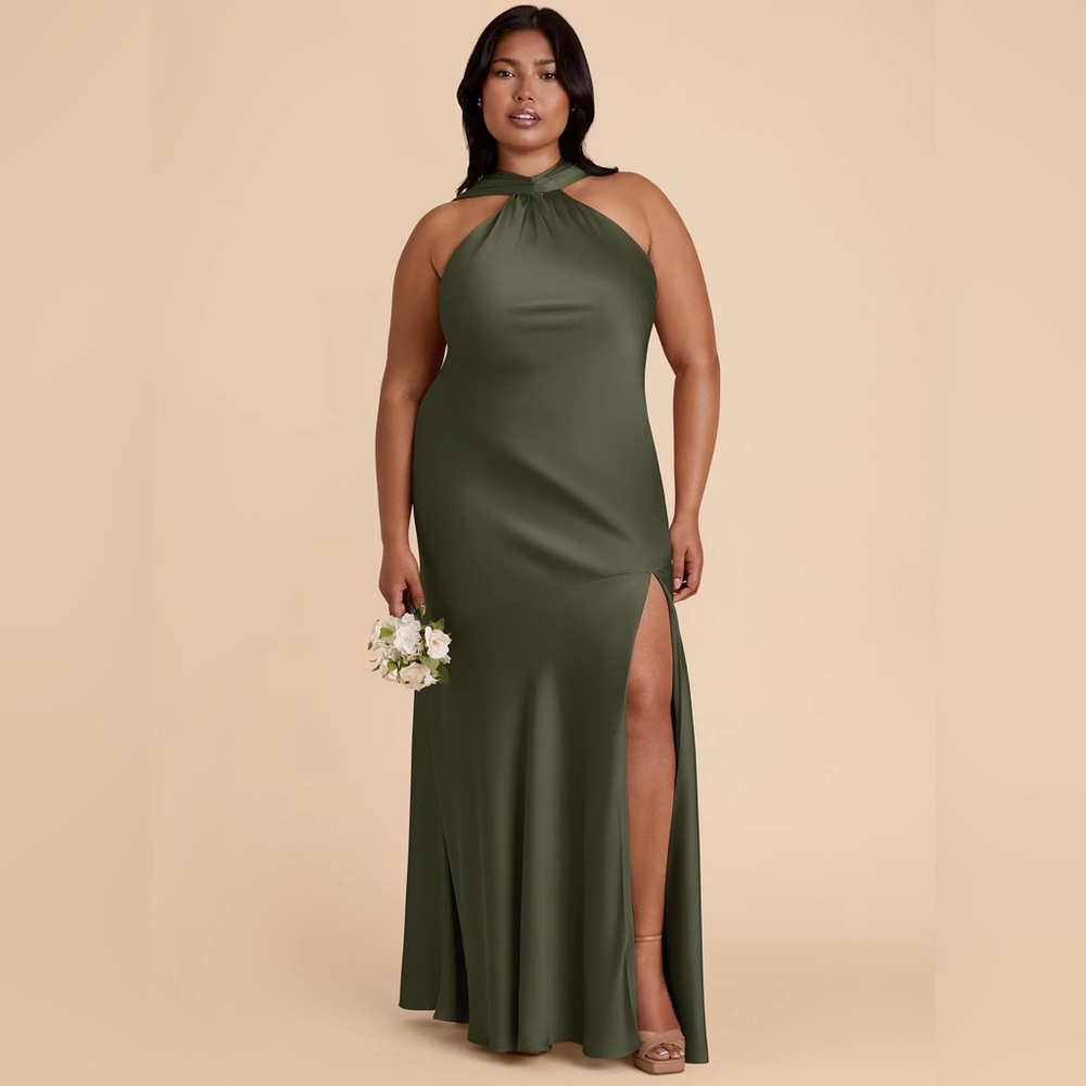 Birdy Grey Eileen Olive Halter Maxi Dress